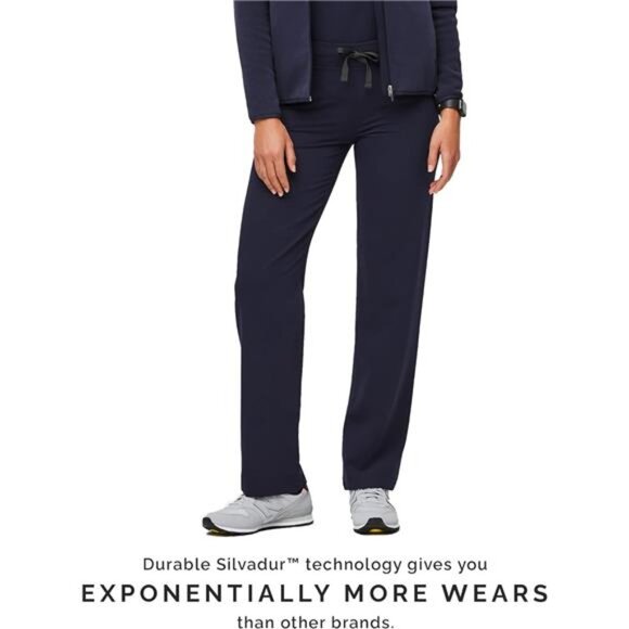 FIGS Livingston Basic Scrub Pants for Women — Yoga Waistband, 2 Pockets - Picture 4 of 7